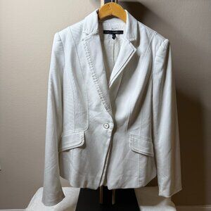 White House Black Market White Blazer Size 2